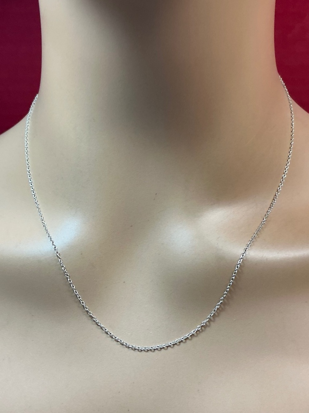 Sterling Silver Italian Chain Links 🔗 Necklace. 18.5 inches long